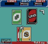 Image in-game du jeu Uno sur Nintendo Game Boy Color