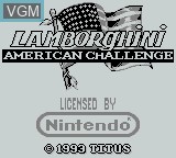 Image de l'ecran titre du jeu Lamborghini American Challenge sur Nintendo Game Boy