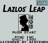 Image de l'ecran titre du jeu Lazlos' Leap sur Nintendo Game Boy