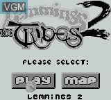 Image de l'ecran titre du jeu Lemmings 2 - The Tribes sur Nintendo Game Boy