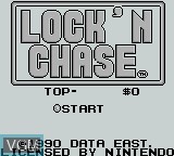 Image de l'ecran titre du jeu Lock n' Chase sur Nintendo Game Boy