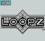 Image de l'ecran titre du jeu LoopZ sur Nintendo Game Boy