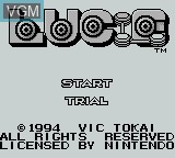 Image de l'ecran titre du jeu Lucle sur Nintendo Game Boy