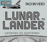 Image de l'ecran titre du jeu Lunar Lander sur Nintendo Game Boy