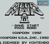 Image de l'ecran titre du jeu Mega Man II sur Nintendo Game Boy