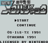 Image de l'ecran titre du jeu Kikou Keisatsu Metal Jack sur Nintendo Game Boy