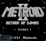 Image de l'ecran titre du jeu Metroid II - Return of Samus sur Nintendo Game Boy