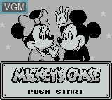 Image de l'ecran titre du jeu Mickey's Dangerous Chase sur Nintendo Game Boy