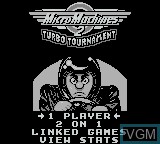 Image de l'ecran titre du jeu Micro Machines 2 - Turbo Tournament sur Nintendo Game Boy