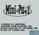 Image de l'ecran titre du jeu Mini-Putt sur Nintendo Game Boy