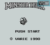 Image de l'ecran titre du jeu Monster Truck sur Nintendo Game Boy