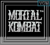 Image de l'ecran titre du jeu Mortal Kombat sur Nintendo Game Boy