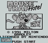 Image de l'ecran titre du jeu Mouse Trap Hotel sur Nintendo Game Boy