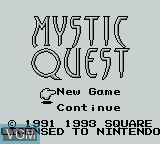 Image de l'ecran titre du jeu Mystic Quest sur Nintendo Game Boy