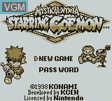 Image de l'ecran titre du jeu Mystical Ninja Starring Goemon sur Nintendo Game Boy