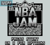 Image de l'ecran titre du jeu NBA Jam sur Nintendo Game Boy