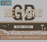 Image de l'ecran titre du jeu Nectaris GB sur Nintendo Game Boy
