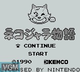 Image de l'ecran titre du jeu Nekojara Monogatari sur Nintendo Game Boy