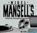 Image de l'ecran titre du jeu Nigel Mansell's World Championship Racing sur Nintendo Game Boy