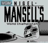Image de l'ecran titre du jeu Nigel Mansell's World Championship '93 sur Nintendo Game Boy