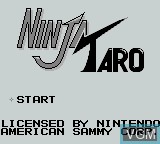 Image de l'ecran titre du jeu Ninja Taro sur Nintendo Game Boy