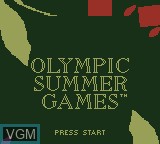 Image de l'ecran titre du jeu Olympic Summer Games - Atlanta 1996 sur Nintendo Game Boy