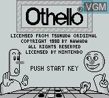 Image de l'ecran titre du jeu Othello sur Nintendo Game Boy