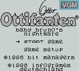 Image de l'ecran titre du jeu Ottos Ottifanten - Baby Brunos Alptraum sur Nintendo Game Boy