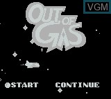 Image de l'ecran titre du jeu Out of Gas sur Nintendo Game Boy