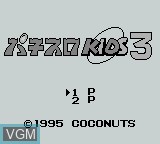 Image de l'ecran titre du jeu Pachi-Slot Kids 3 sur Nintendo Game Boy
