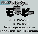 Image de l'ecran titre du jeu Painter Momopie sur Nintendo Game Boy