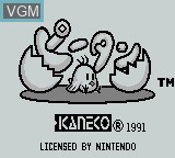Image de l'ecran titre du jeu Peetan sur Nintendo Game Boy