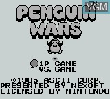 Image de l'ecran titre du jeu Penguin Wars sur Nintendo Game Boy