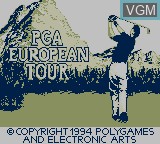 Image de l'ecran titre du jeu PGA European Tour sur Nintendo Game Boy