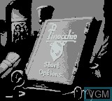 Image de l'ecran titre du jeu Pinocchio sur Nintendo Game Boy