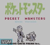 Image de l'ecran titre du jeu Pocket Monsters Midori sur Nintendo Game Boy