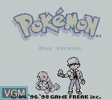 Image de l'ecran titre du jeu Pokemon Blue Version sur Nintendo Game Boy
