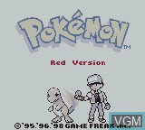 Image de l'ecran titre du jeu Pokemon Red Version sur Nintendo Game Boy