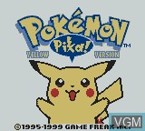 Image de l'ecran titre du jeu Pokemon Yellow Version - Special Pikachu Edition sur Nintendo Game Boy
