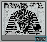 Image de l'ecran titre du jeu Pyramids of Ra sur Nintendo Game Boy