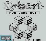 Image de l'ecran titre du jeu Q*bert sur Nintendo Game Boy