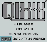 Image de l'ecran titre du jeu Qix sur Nintendo Game Boy