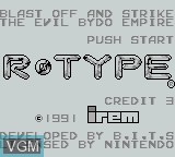 Image de l'ecran titre du jeu R-Type sur Nintendo Game Boy