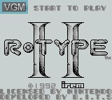 Image de l'ecran titre du jeu R-Type II sur Nintendo Game Boy