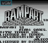 Image de l'ecran titre du jeu Rampart sur Nintendo Game Boy