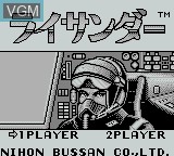 Image de l'ecran titre du jeu Ray-Thunder sur Nintendo Game Boy