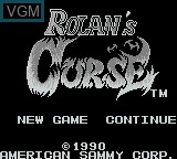 Image de l'ecran titre du jeu Rolan's Curse sur Nintendo Game Boy