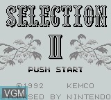 Image de l'ecran titre du jeu Selection II - Ankoku no Fuuin sur Nintendo Game Boy