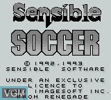 Image de l'ecran titre du jeu Sensible Soccer - European Champions sur Nintendo Game Boy