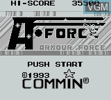 Image de l'ecran titre du jeu A-Force - Armour Force sur Nintendo Game Boy